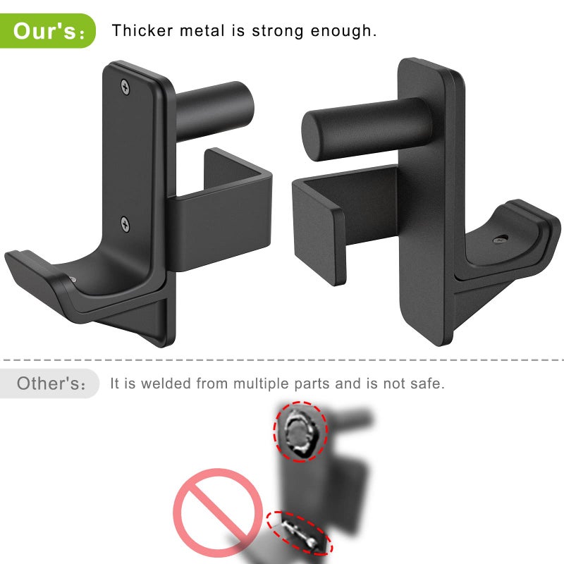 Kipika J-Hooks for 2"" x 2"" Power Rack with 1"" Hole - Bottom Reinforced Steel Hooks with Rubber Pads - Heavy Duty Power Rack Attachments - Squat Rack Accessories for Strength Training - Set of 2 - Image 5
